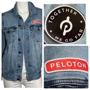 Peloton Distressed Button Front Jean‎ Jacket -- S